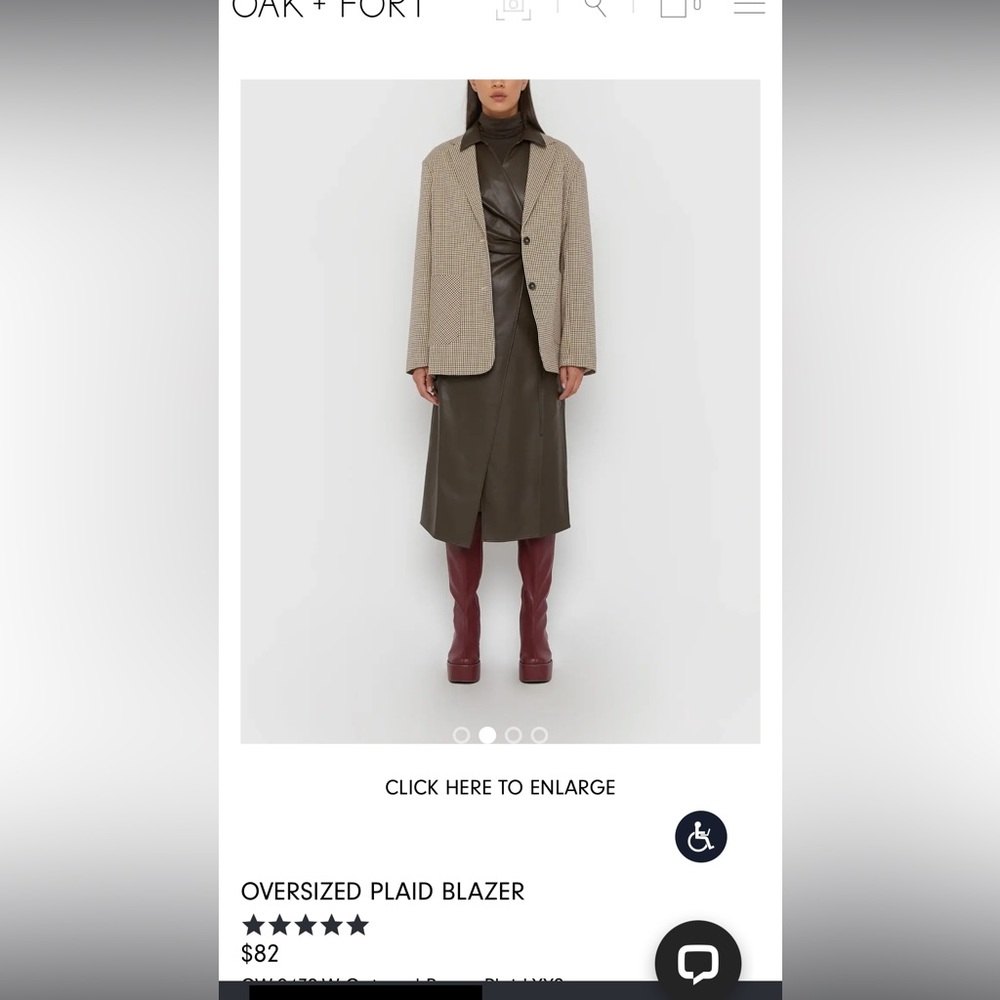 NEW Oak and fort oversized blazer
